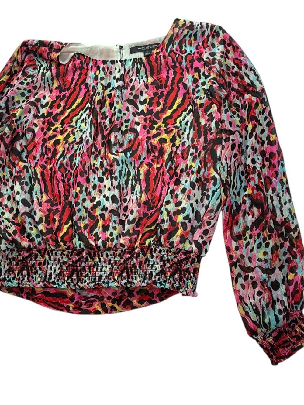 MARC NEW YORK Blouse Pink Black Colorful. Size Women's Medium.  Party / Work